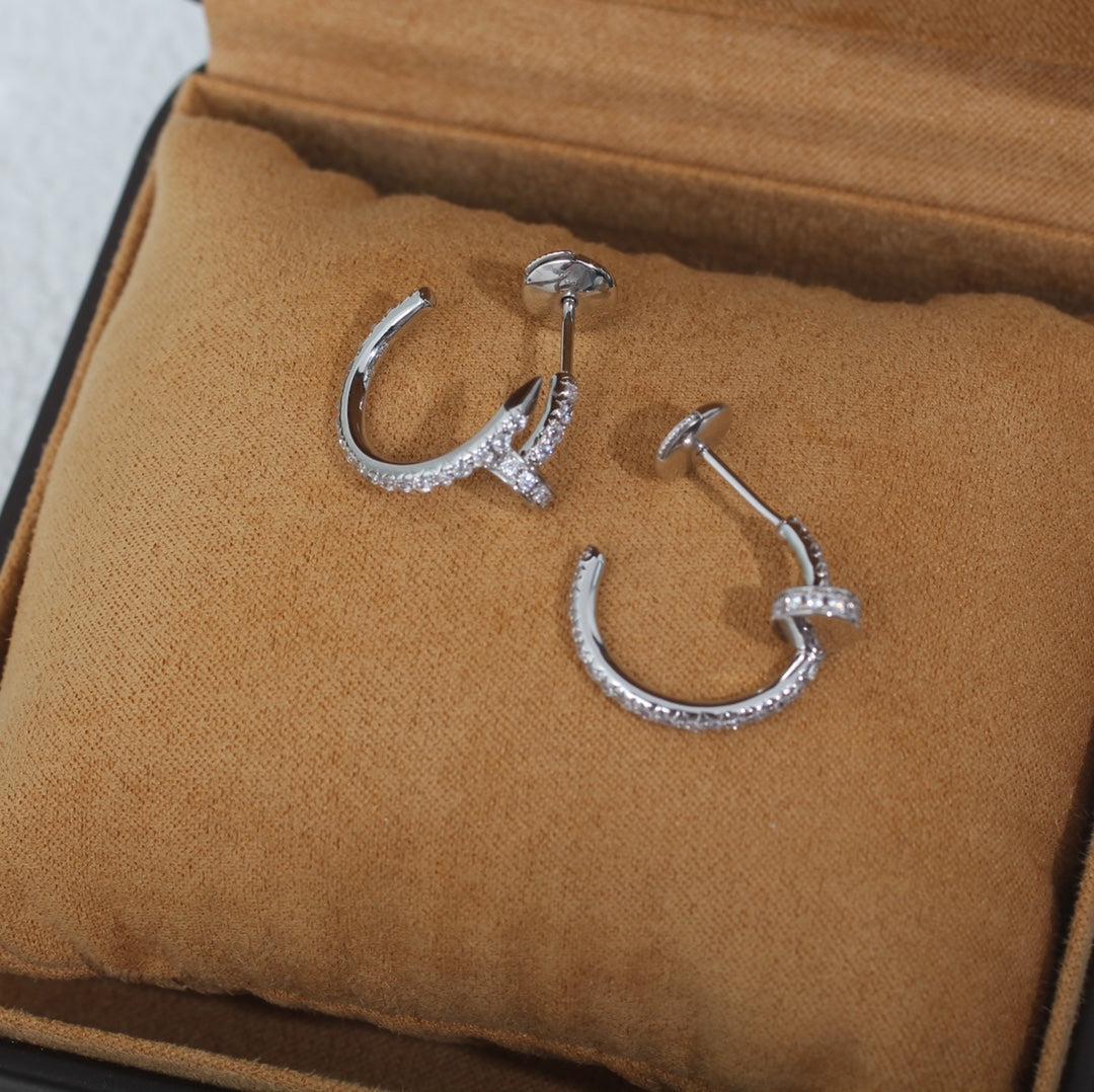 Miro JUSTE EARRINGS 12.75MM SILVER DIAMOND