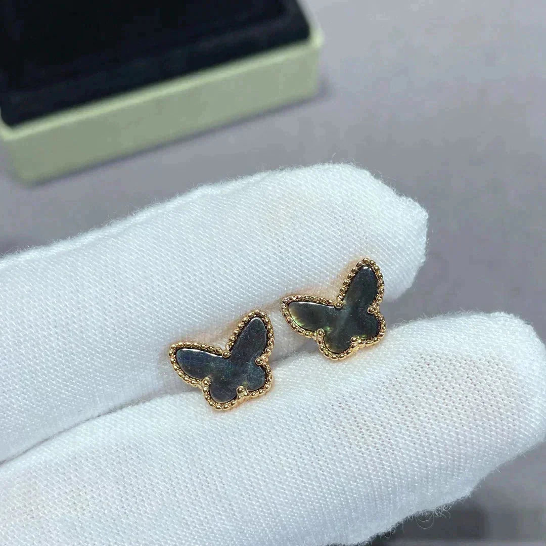 Miro BUTTERFLY DARK MOP EARRINGS