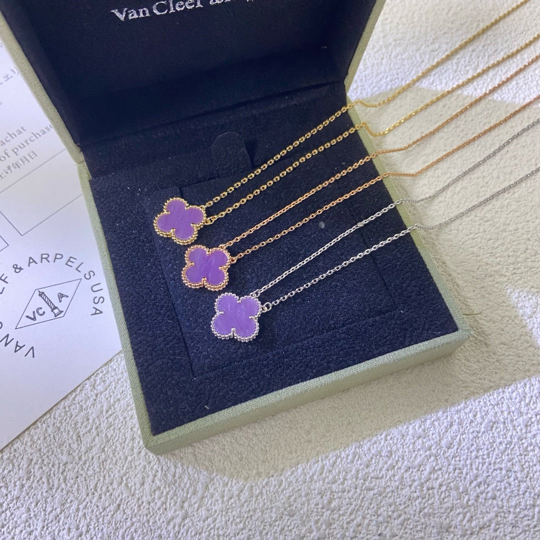 Miro CLOVER 15MM PURPLE VIOLET NECKLACE
