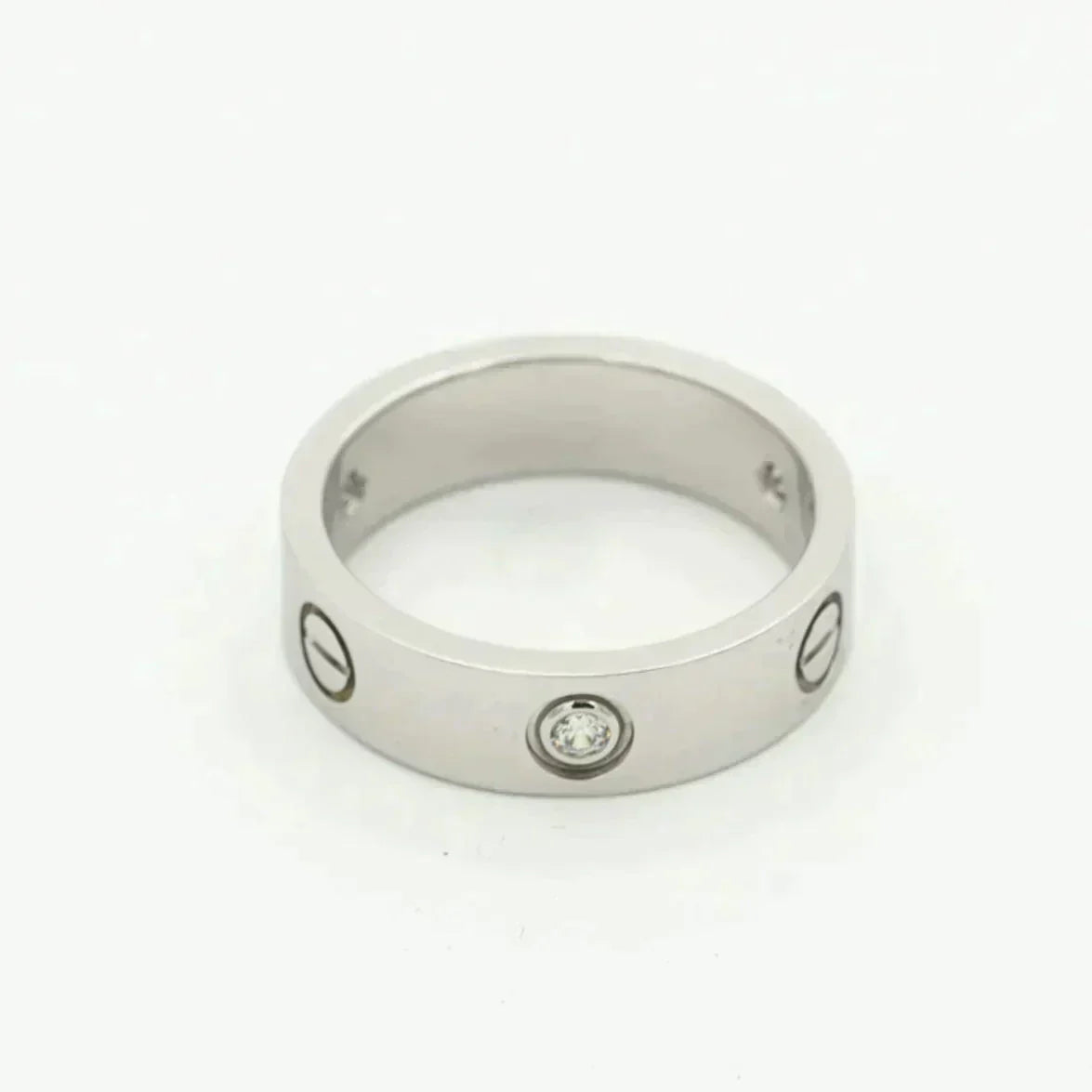Miro LOVE RING 5.5MM 3 DIAMONDS SILVER