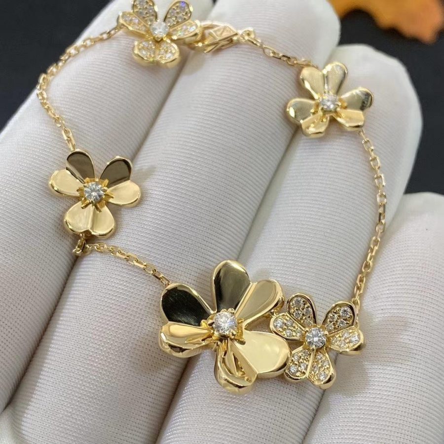 Miro FRIVOLE GOLD 5 FLOWERS BRACELET