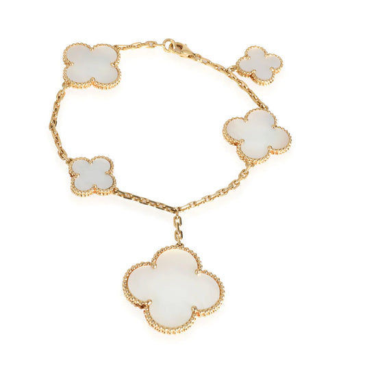 Miro MAGIC CLOVER MOP GOLD BRACELET 5 MOTIFS