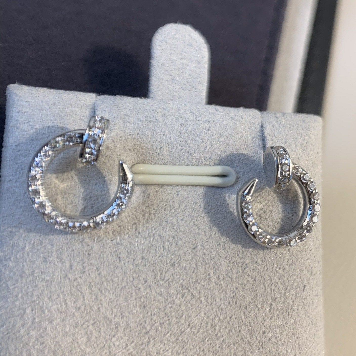 Miro JUSTE EARRINGS SILVER DIAMONDS