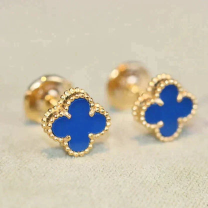 Miro CLOVER MINI 9.5MM TURQUOISE EARRINGS