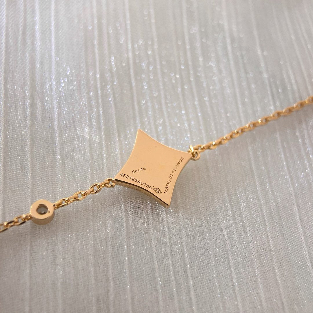 Miro COLOR STAR CARNELIAN PINK GOLD DIAMOND BRACELET