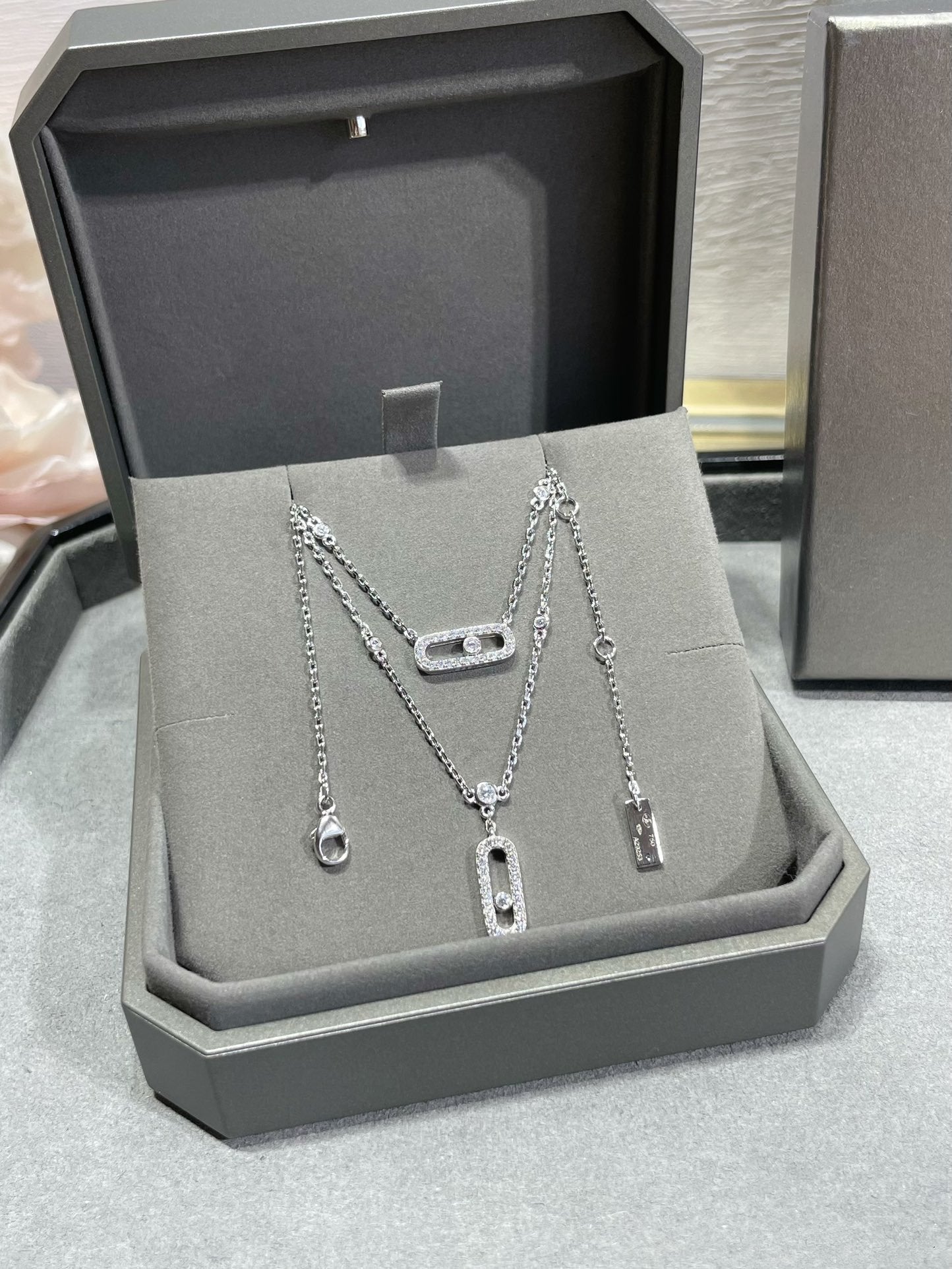 [Miro ]MOVE 2 ROW DIAMOND NECKLACE