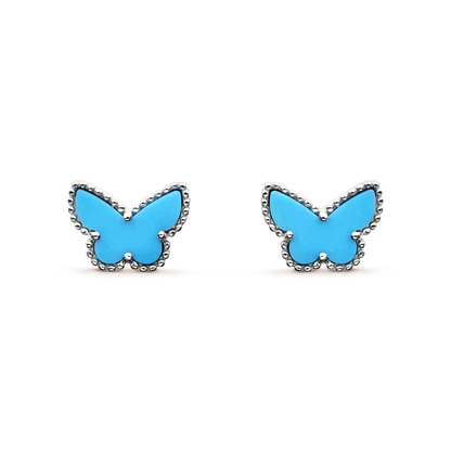 Miro BUTTERFLY TURQUOISE EARRINGS SILVER