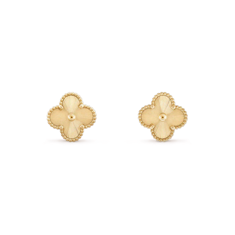 Miro CLOVER MINI 9.5MM LASER EARRINGS