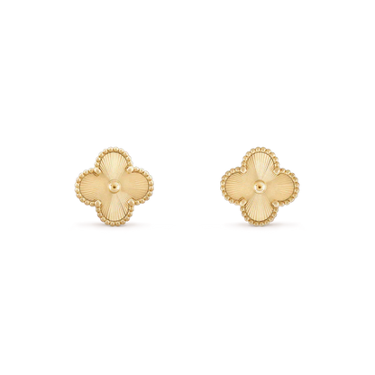 Miro CLOVER MINI 9.5MM LASER EARRINGS