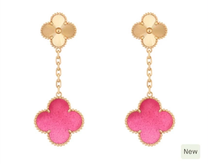[Miro ] 26 NEW PINK BUBBLE ENAMEL SET  Gold