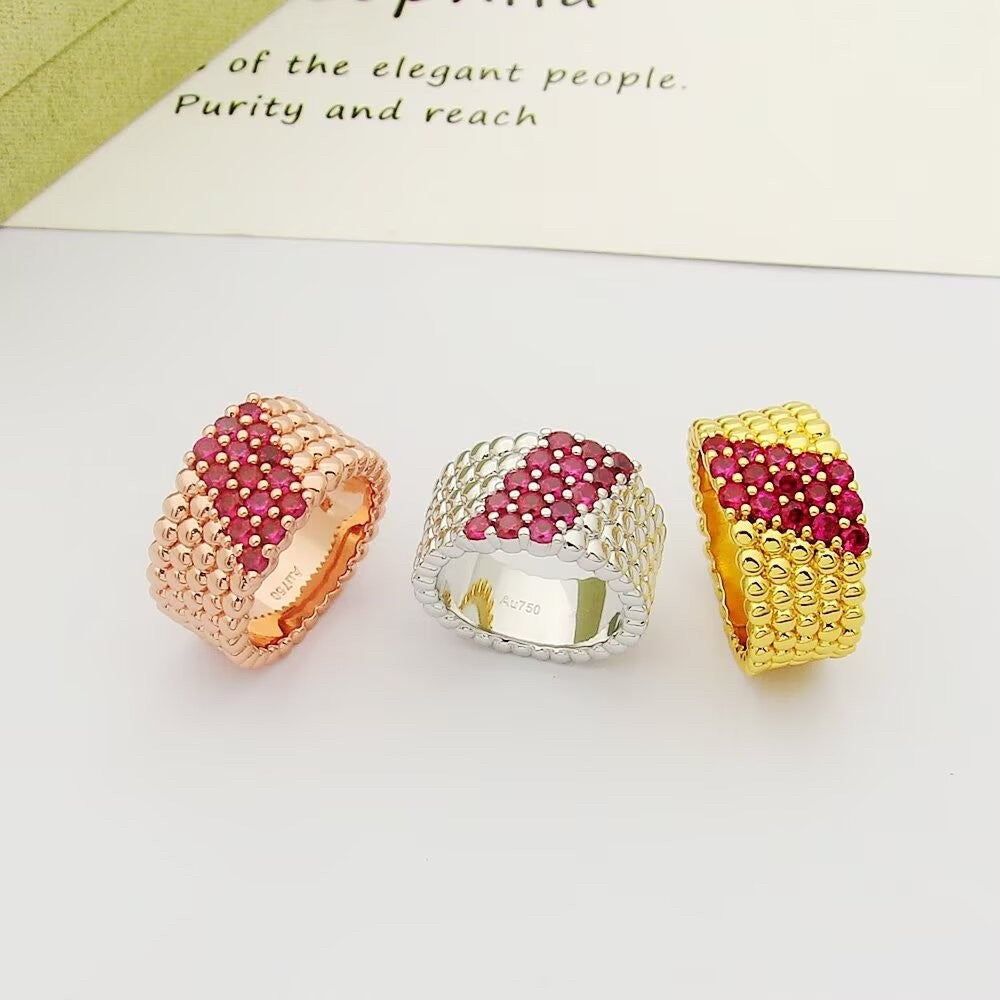 [Miro ]  PERLEE DIAMOND RING ,5-ROW DIAMOND-SET DESIGN