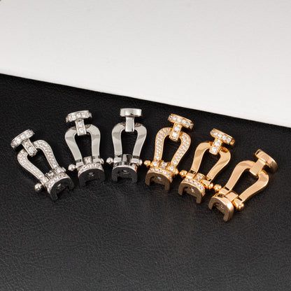 Miro FORCE LARGE HORSESHOE HALF DIAMOND BRACELET ROSE GOLD