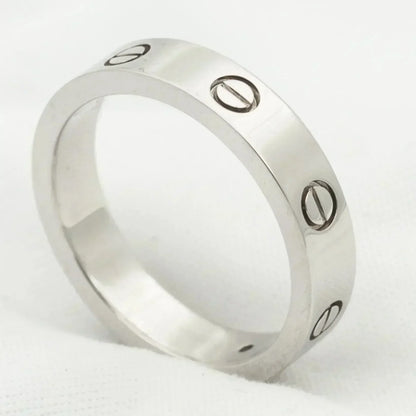 Miro LOVE RING 4MM 1 DIAMOND SILVER