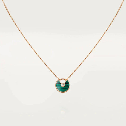 Miro AMULETTE ROSE GOLD MALACHITE NECKLACE