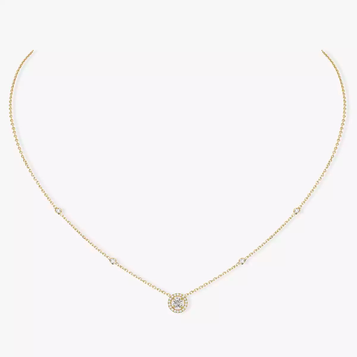 [Miro ]Diamond Necklace 0,20ct Brilliant Shape Joy