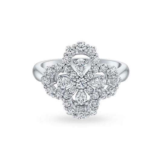 Miro LOOP RING FULL MOTIF DIAMOND 16MM SILVE