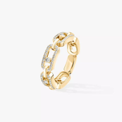 [Miro ]Move Link Pave_-Set Diamond Ring in Gold