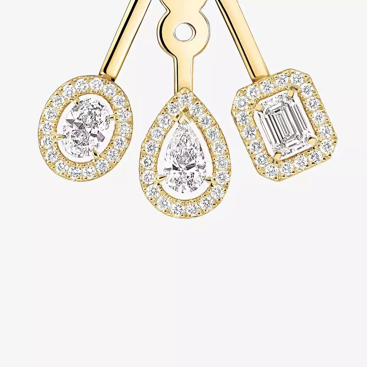 [Miro ] My Twin Trio  Diamond Earrings