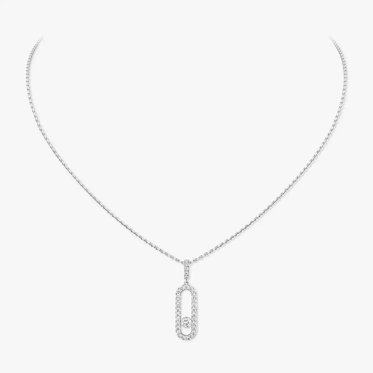 [Miro ]Move Uno Diamond Necklace in Rose Gold
