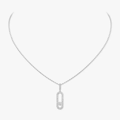 [Miro ]Move Uno Diamond Necklace in Rose Gold