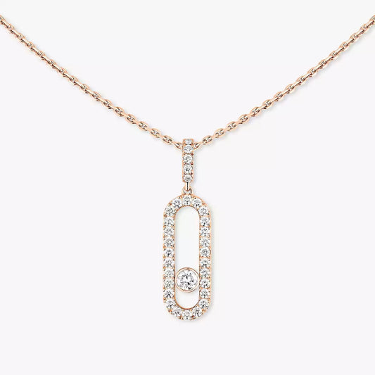 [Miro ]Move Uno Diamond Necklace in Rose Gold