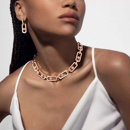 [Miro ] So Move XL Diamond Hoop Earring