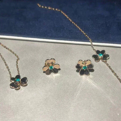 Miro FRIVOLE  FLOWER MALACHITE EARRINGS