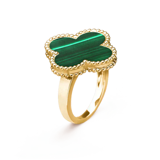 Miro CLOVER MALACHITE RING