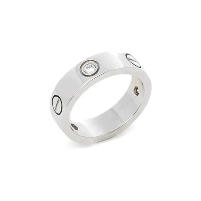 Miro LOVE RING 5.5MM 3 DIAMONDS SILVER